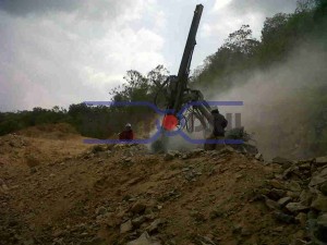 jasa pengeboran dan peledakan, kontraktor pengeboran dan peledakan, jasa drilling blasting, PLTU site, lampung 1